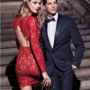 NWT - Express - red lace dress